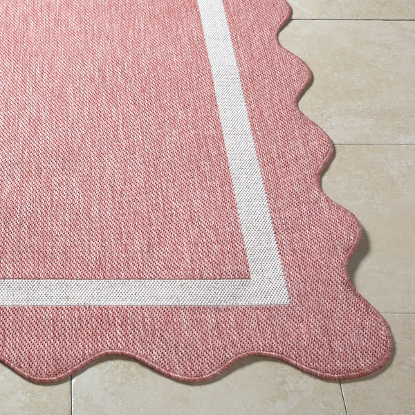 Livabliss Miami Beach Coastal Traditional Polypropylene Rug for Entryways and Outdoor Patios Rose, Cream 2'4" x 3'9" MBH2324-2745