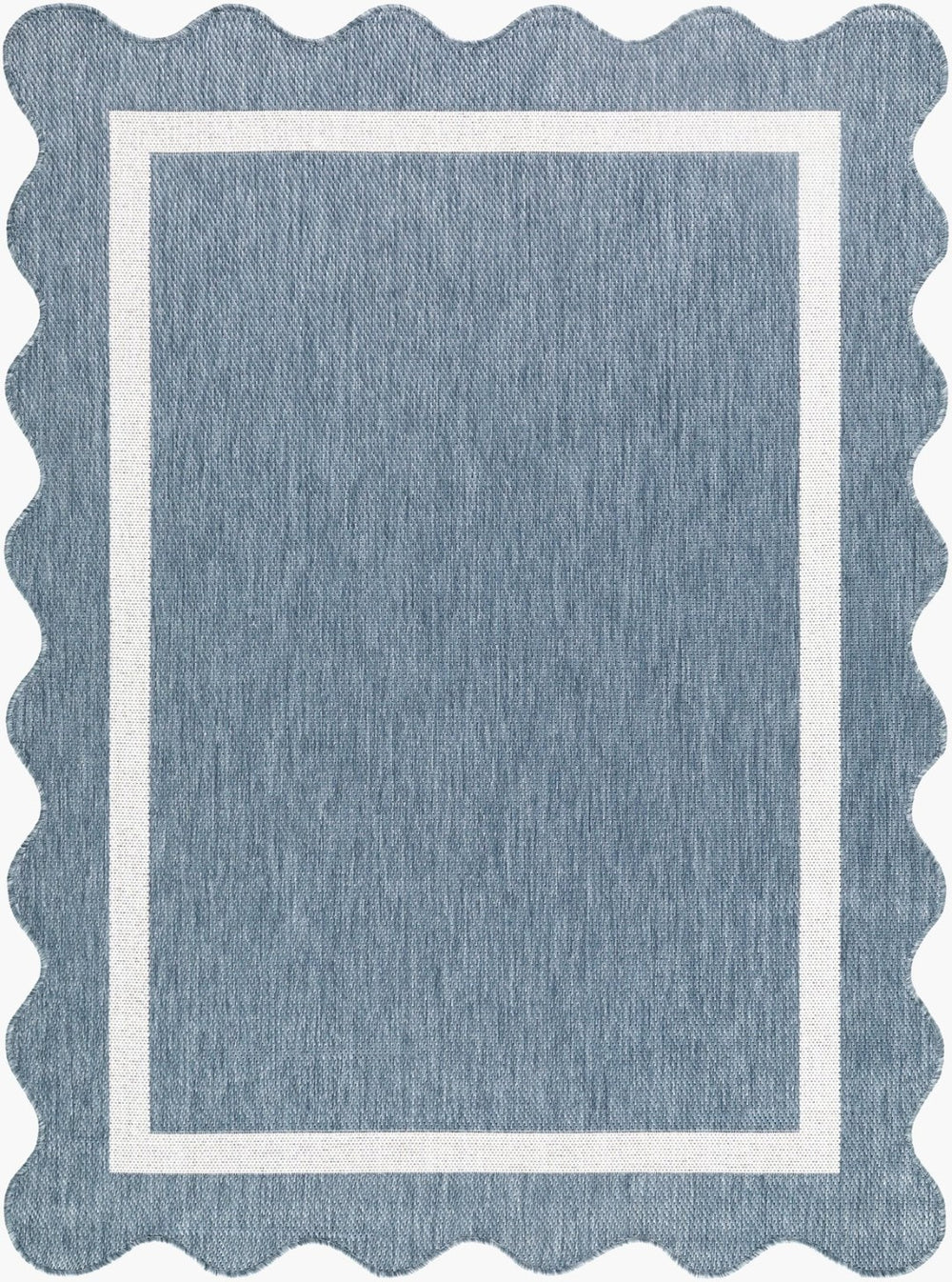 Livabliss Miami Beach Coastal Traditional Polypropylene Indoor Outdoor Accent Rug for Patio Entryway Blue, Cream 5'3" x 7' MBH2325-537