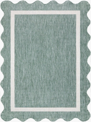 Livabliss Miami Beach Coastal Traditional Polypropylene Rug for Indoor Outdoor Patio Use Medium Green, C 2'4" x 3'9" MBH2326-2745