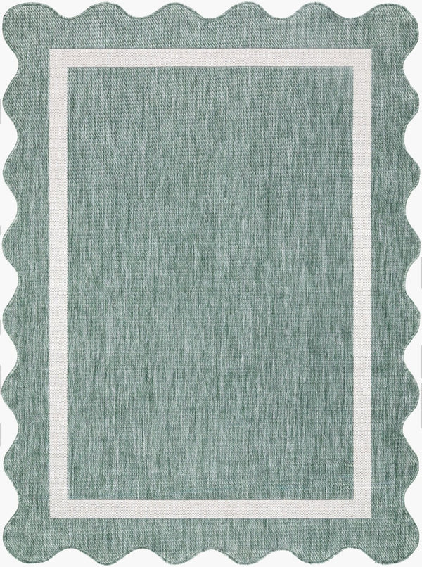 Livabliss Miami Beach Coastal Traditional Polypropylene Rug for Indoor Outdoor Patio Use Medium Green, C 2'4" x 3'9" MBH2326-2745