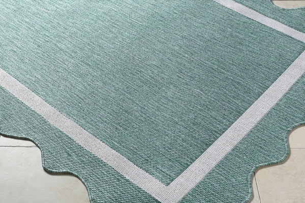 Livabliss Miami Beach Coastal Traditional Polypropylene Rug for Indoor Outdoor Patio Use Medium Green, C 2'4" x 3'9" MBH2326-2745