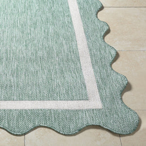 Livabliss Miami Beach Coastal Traditional Polypropylene Rug for Indoor Outdoor Patio Use Medium Green, C 2'4" x 3'9" MBH2326-2745