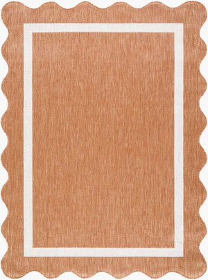 Livabliss Miami Beach Coastal Traditional Indoor Outdoor Polypropylene Accent Rug for Entryways Rust, Cream 2'4" x 3'9" MBH2327-2745