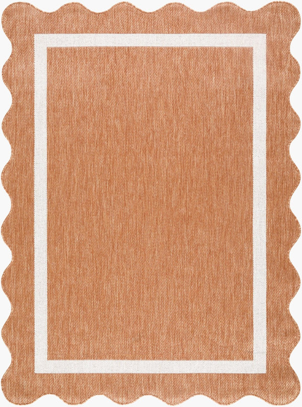 Livabliss Miami Beach Coastal Traditional Indoor Outdoor Polypropylene Accent Rug for Entryways Rust, Cream 2'4" x 3'9" MBH2327-2745