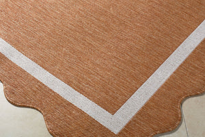 Livabliss Miami Beach Coastal Traditional Indoor Outdoor Polypropylene Accent Rug for Entryways Rust, Cream 2'4" x 3'9" MBH2327-2745