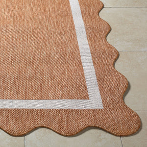 Livabliss Miami Beach Coastal Traditional Indoor Outdoor Polypropylene Accent Rug for Entryways Rust, Cream 2'4" x 3'9" MBH2327-2745