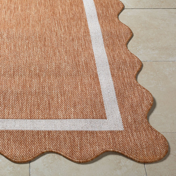 Livabliss Miami Beach Coastal Traditional Indoor Outdoor Polypropylene Accent Rug for Entryways Rust, Cream 2'4" x 3'9" MBH2327-2745