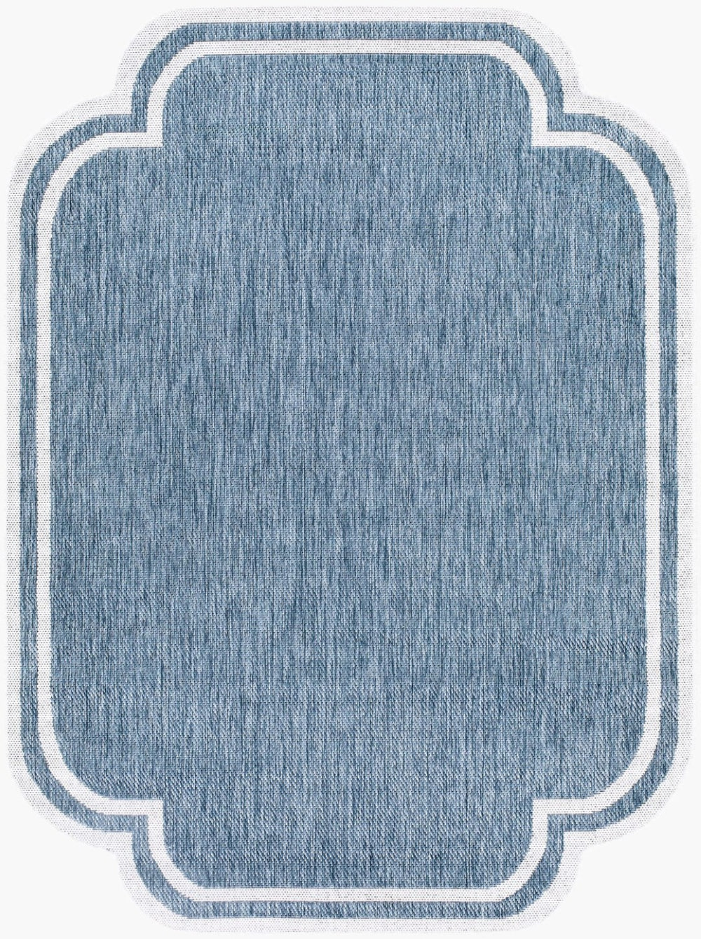 Livabliss Miami Beach Coastal Polypropylene Indoor Outdoor Accent Rug Turkish Woven Entryway Blue, Cream 7'10" x 10' MBH2332-71010