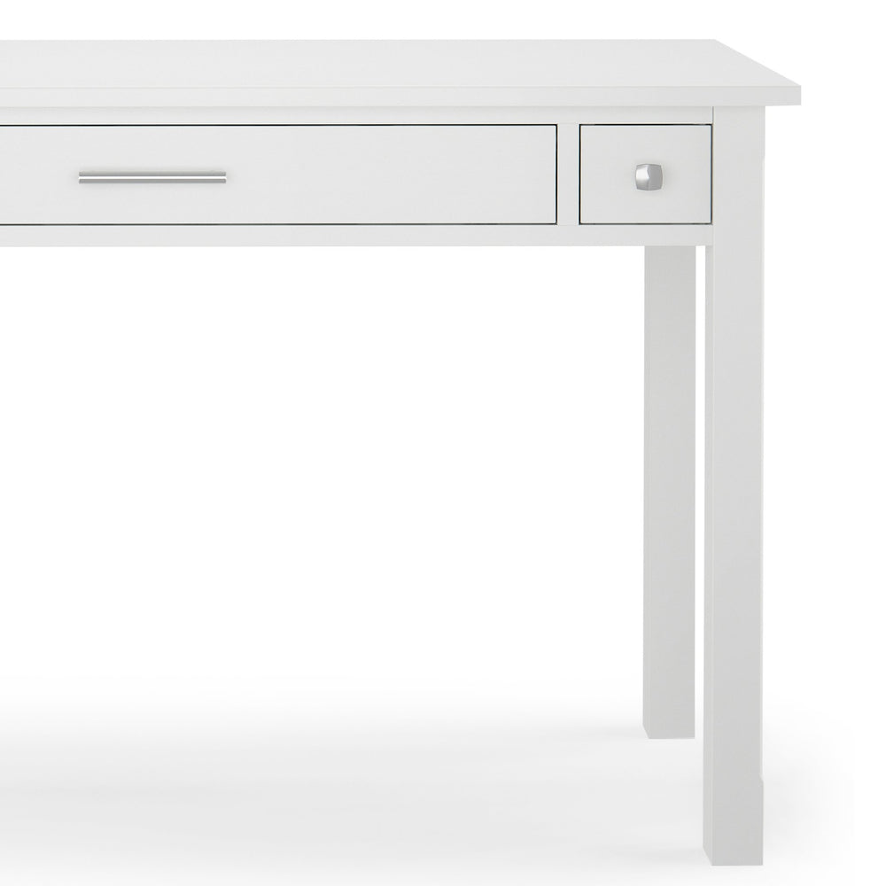 English Elm Avalon White Writing Desk - Handcrafted Solid Wood With Storage For Home Office & Study Space B136P158448