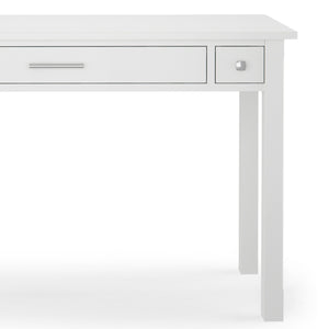 English Elm Avalon White Writing Desk - Handcrafted Solid Wood With Storage For Home Office & Study Space B136P158448