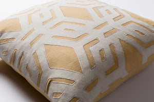 Surya Millbrook 18” Cotton Accent Pillow With Elegant Pattern - Perfect For Cozy Home Decor Transformation! Mustard Cotton,Cotton Mbk003-1818p