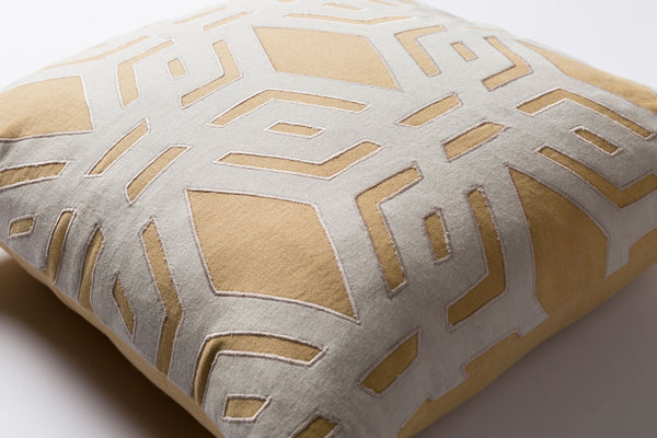 Surya Millbrook 18” Cotton Accent Pillow With Elegant Pattern - Perfect For Cozy Home Decor Transformation! Mustard Cotton,Cotton Mbk003-1818p