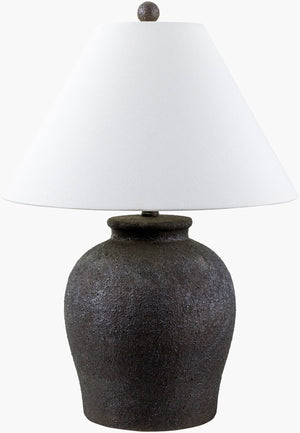 Livabliss Mabon Ceramic Base Table Lamp with Linen Shade for Bedroom or Living Room Ambiance MBN-001