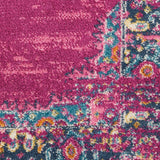 Nourison Passion PSN03 Machine Made Power-loomed Ornamental Border Indoor Only Bohemian Vintage Rug Fuchsia, Pink 100% Polypropylene 99446815118