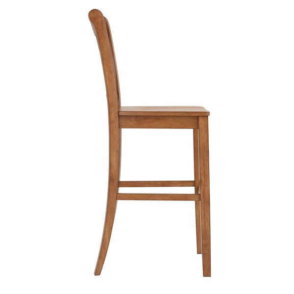 Homelegance By Top-Line Juliette X-Back Bar Height Chairs (Set of 2) Oak Rubberwood