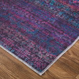 Feizy Rugs Voss Polyester Machine Made Casual Rug Blue/Purple 7'-10" x 9'-10"