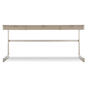 Bernhardt Bernhardt Axiom Desk With Integrated Power, Usb Ports, Cable Management & Brushed Silver Base For Executive Style D13514