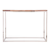 Christopher Knight Home® - Noble House - Pendroy Boho Glam Handcrafted Wood Console Table, Natural and Silver