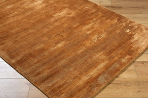 Surya Malcolm 2' X 3' Handmade Tencel Rug - Exquisite Hand-loomed Design For Elegant Home Décor Burnt Sienna Tencel Mcc2305-576