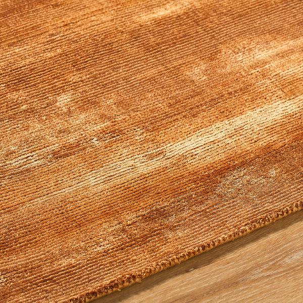 Surya Malcolm 2' X 3' Handmade Tencel Rug - Exquisite Hand-loomed Design For Elegant Home Décor Burnt Sienna Tencel Mcc2305-576