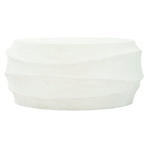 Bernhardt Bernhardt Kai Round Outdoor Cocktail Table - White Stonecast Rattan Texture, Uv-Protected 36"W X01028