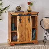 Christopher Knight Home® Live Edge Acacia Wood Sliding Cabinet - Modern Industrial Charm for Stylish Interiors