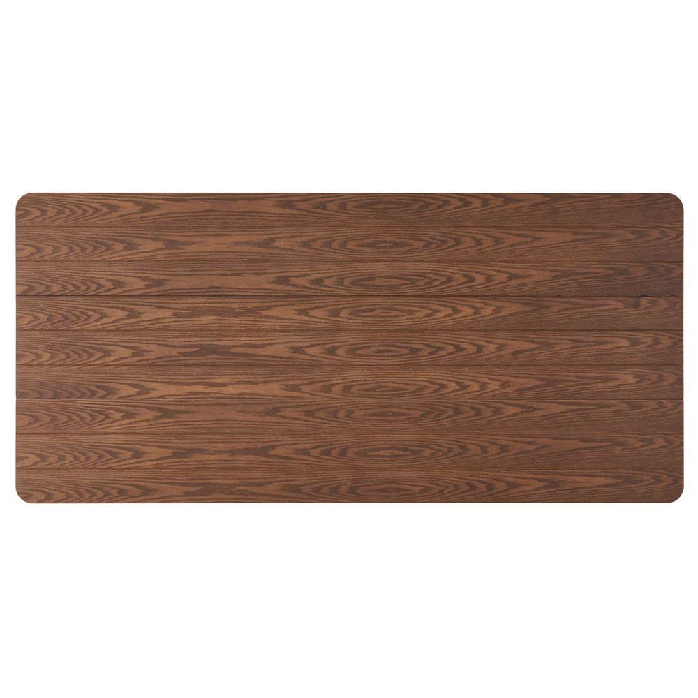 English Elm Christopher Knight Home® - DINING Rustic Farmhouse Slatted Top Table with Solid Rubberwood Construction and Tapered Square Legs Walnut 65643.00