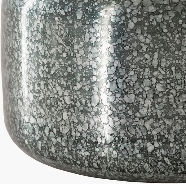 Surya Micah Modern Minimalist 24" Accent Table Lamp - Sleek Cotton Design For Warm Ambiance & Easy Care Body, Gray,Shade, White,Finial, Metallic ,Nickel,Harp, Metallic ,Nickel,Cord, Translucent Iron,Cotton,Cotton,Iron Mch-002