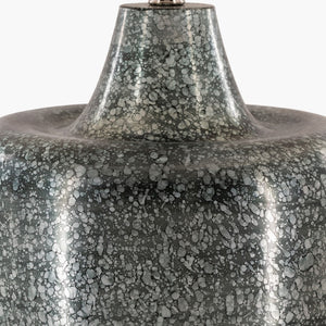 Surya Micah Modern Minimalist 24" Accent Table Lamp - Sleek Cotton Design For Warm Ambiance & Easy Care Body, Gray,Shade, White,Finial, Metallic ,Nickel,Harp, Metallic ,Nickel,Cord, Translucent Iron,Cotton,Cotton,Iron Mch-002