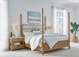 Parker House Escape - Bedroom King Poster Bed Glazed Natural Oak Rubberwood Solids / Oak Veneers BESC#1166-3