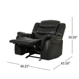 Christopher Knight Home® Noble House Classic Design, Black Berry Pu Upholstery, Glider Recliner