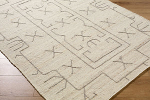 Livabliss Marcela Handwoven Wool Flatweave Accent Rug Artisan Crafted for Entryways and Bedside Ivory, Taupe 5' x 7'6" MCL2301-576