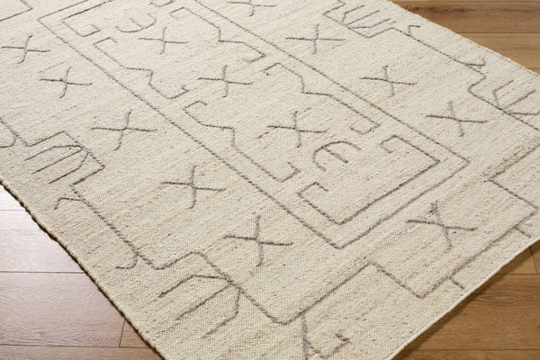 Livabliss Marcela Handwoven Wool Flatweave Accent Rug Artisan Crafted for Entryways and Bedside Ivory, Taupe 5' x 7'6" MCL2301-576