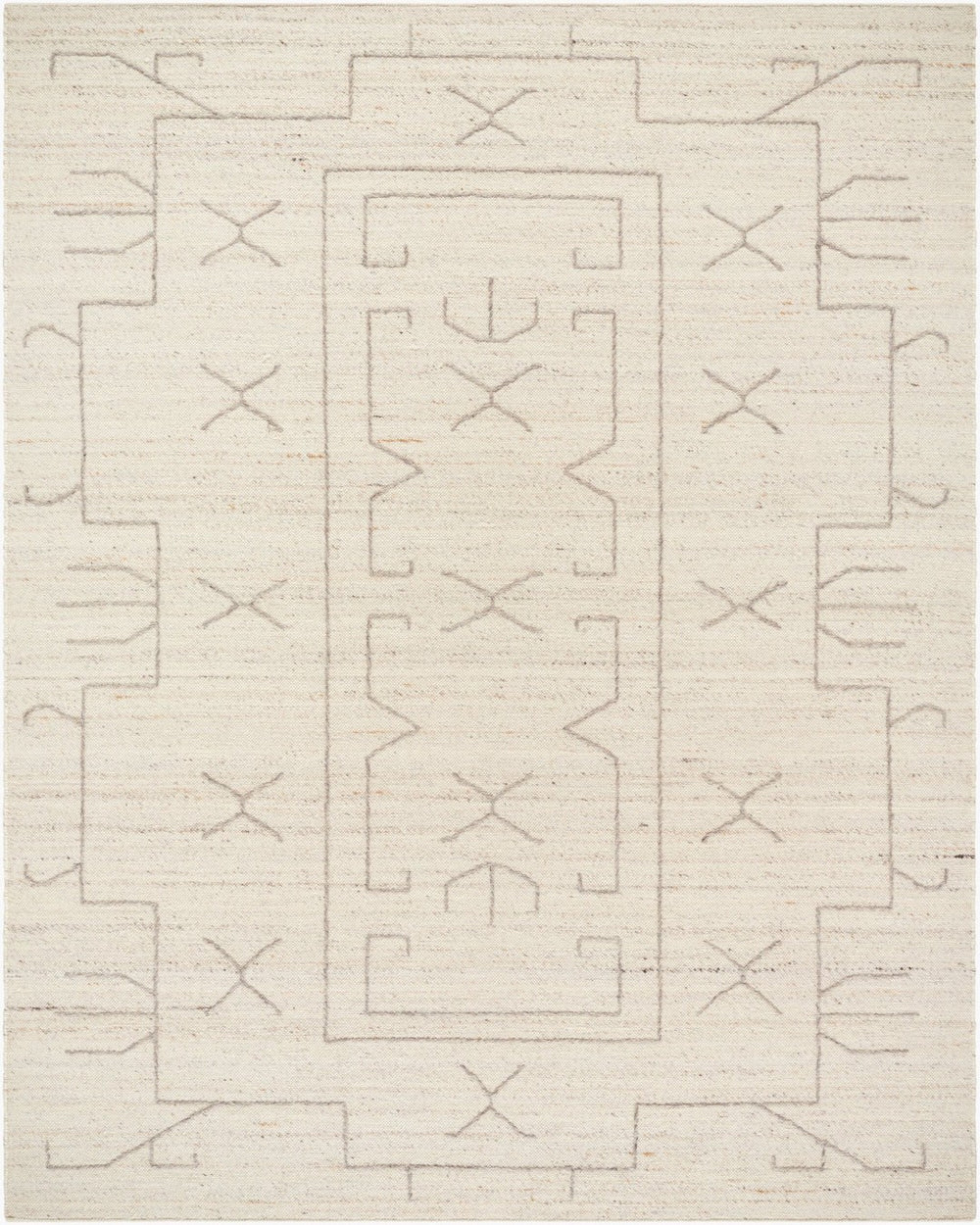 Livabliss Marcela Handwoven Wool Flatweave Accent Rug Artisan Crafted for Entryways and Bedside Ivory, Taupe 8' x 10' MCL2301-810