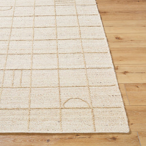 Livabliss Marcela Hand-woven Wool Flatweave Rug Artisan Crafted in India for Entryways Ivory, Sand 8' x 10' MCL2303-810