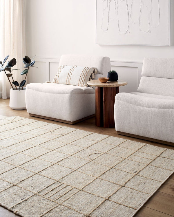 Livabliss Marcela Hand-woven Wool Flatweave Rug Artisan Crafted in India for Entryways Ivory, Sand 8' x 10' MCL2303-810