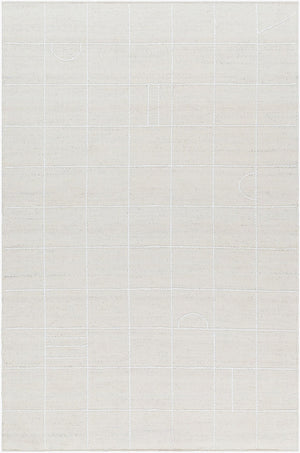 Livabliss Marcela Handwoven Wool Flatweave Rug Artisan Crafted in India for Entryways Cream, White 9' x 12' MCL2304-912