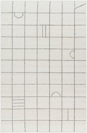 Livabliss Marcela Handwoven Wool Flatweave Rug Artisan Crafted in India for Entryways Cream, Gray 9' x 12' MCL2305-912