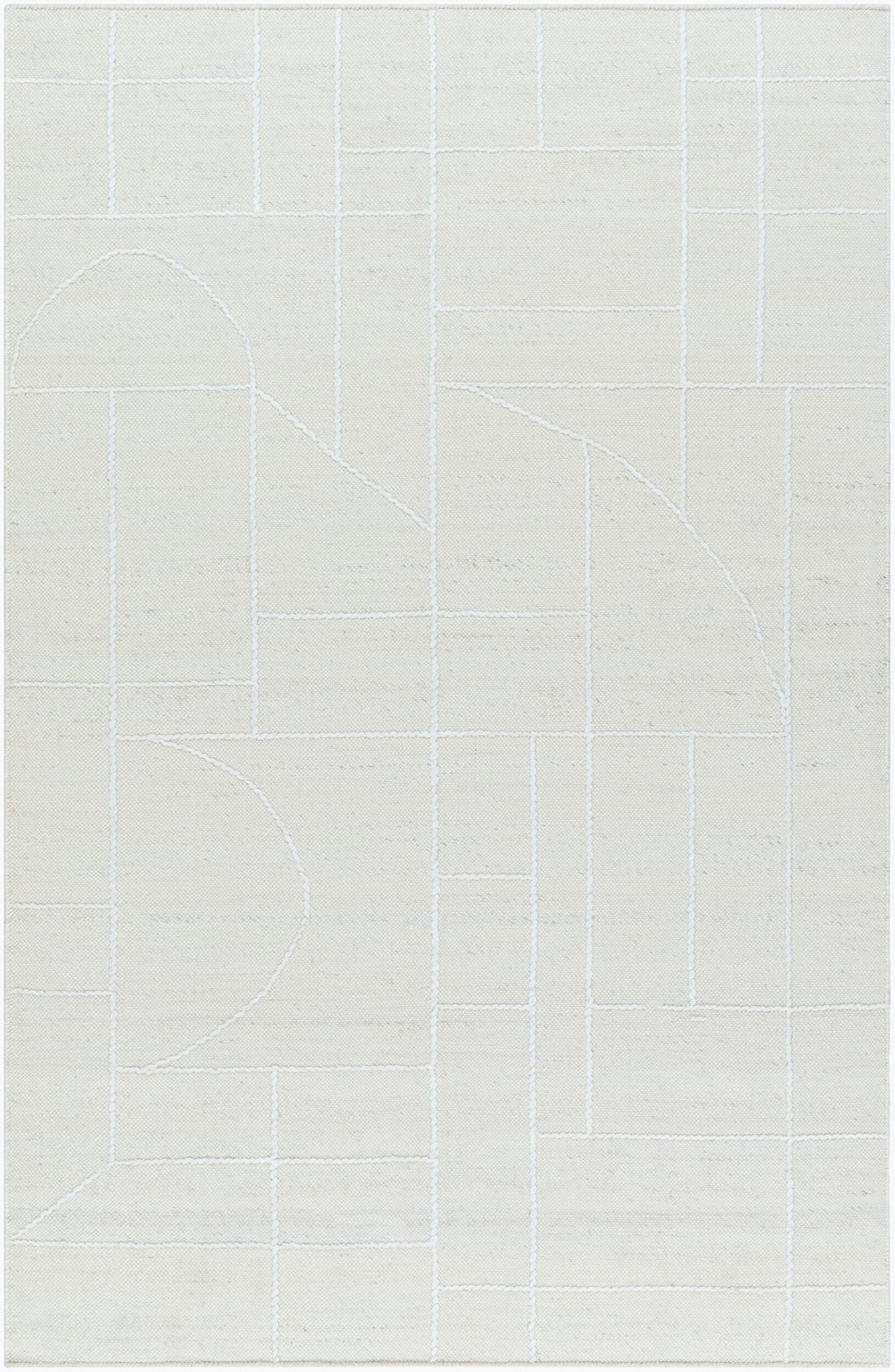 Livabliss Marcela Handwoven Wool Flatweave Accent Rug for Entryways Bohemian and Modern Spaces Ivory, Pearl 2' x 3' MCL2306-23