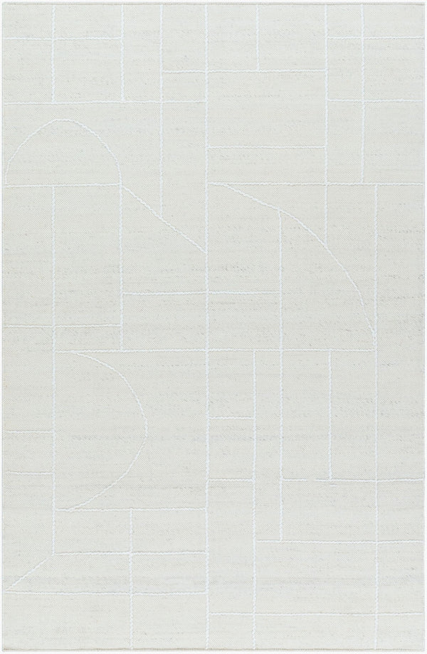 Livabliss Marcela Handwoven Wool Flatweave Accent Rug for Entryways Bohemian and Modern Spaces Ivory, Pearl 2' x 3' MCL2306-23