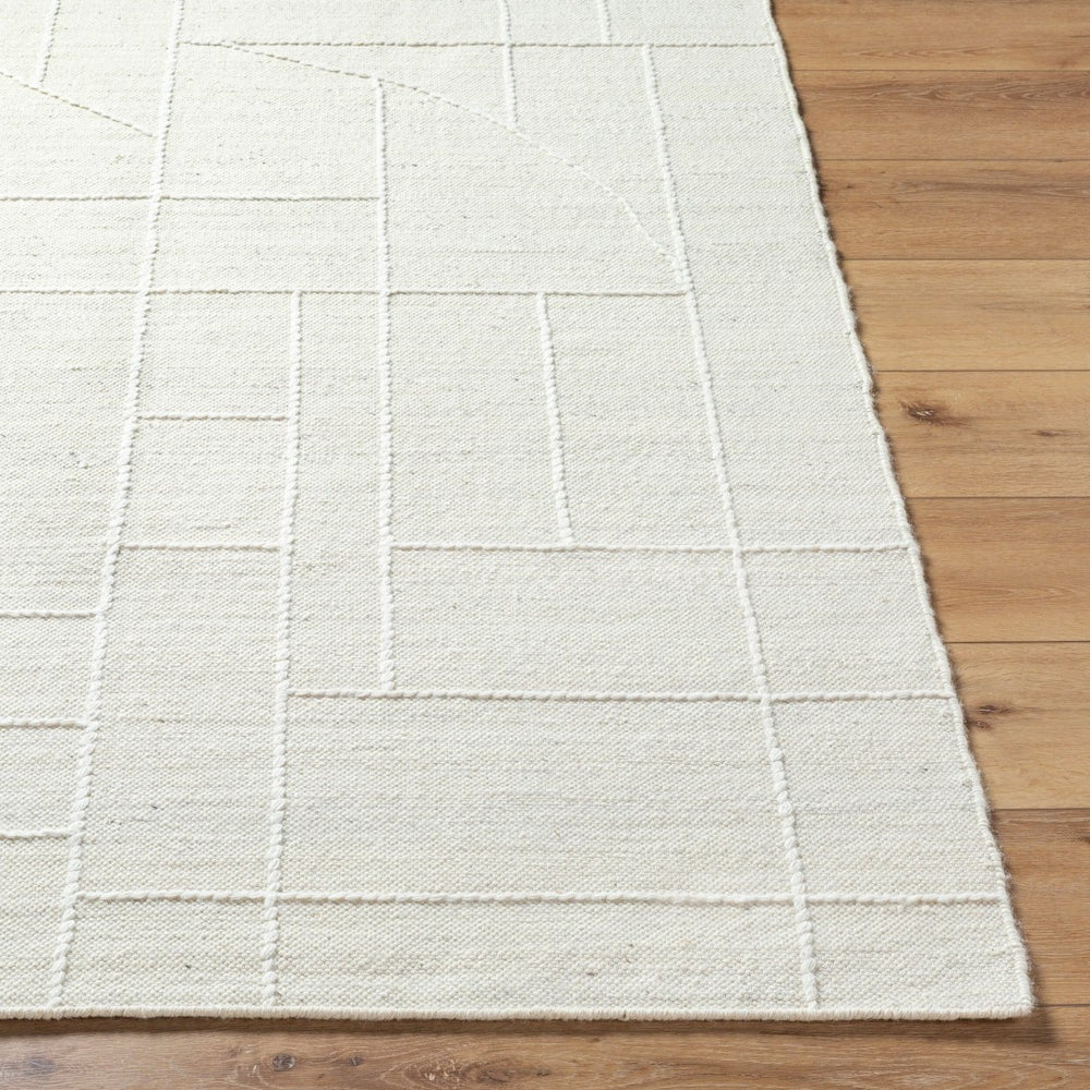 Livabliss Marcela Handwoven Wool Flatweave Accent Rug for Entryways Bohemian and Modern Spaces Ivory, Pearl 2' x 3' MCL2306-23