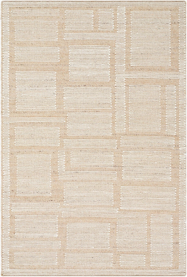 Livabliss Marcela Hand Woven Wool Flatweave Rug Artisan Crafted for Entryways and Small Spaces Beige, Ivory 9' x 12' MCL2307-912