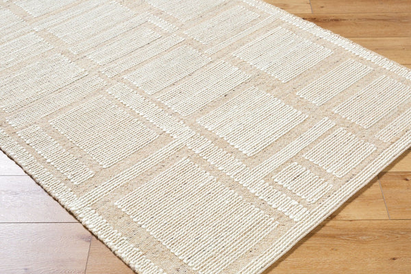 Livabliss Marcela Hand Woven Wool Flatweave Rug Artisan Crafted for Entryways and Small Spaces Beige, Ivory 9' x 12' MCL2307-912