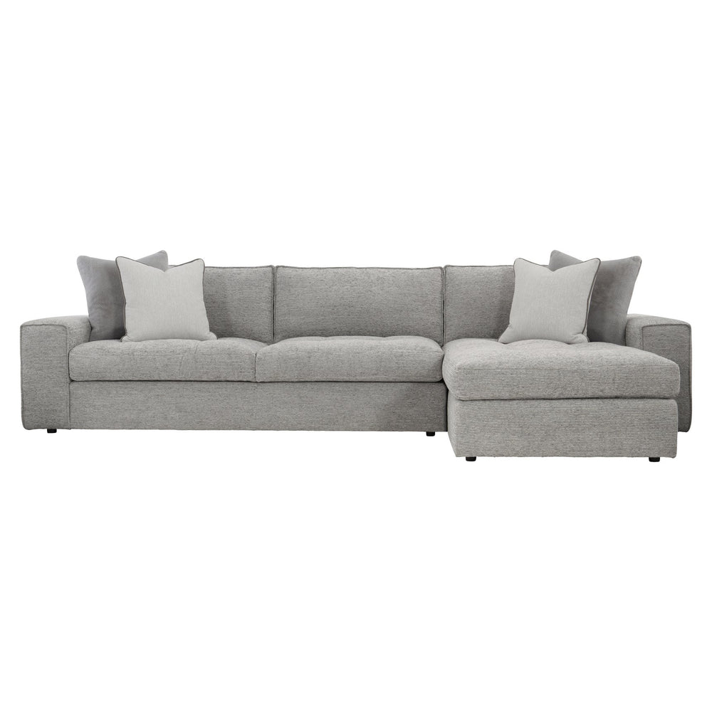 Bernhardt Bernhardt Nest Sectional Right Arm Chaise With Deep Down Cushions, Track Arms & Tailored Flange (125.5") - Made to Order K1734