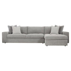 Bernhardt Bernhardt Nest Sectional Right Arm Chaise With Deep Down Cushions, Track Arms & Tailored Flange (125.5") - Made to Order K1734
