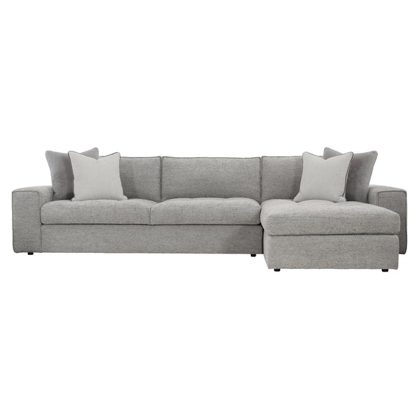 Bernhardt Bernhardt Nest Sectional Right Arm Chaise With Deep Down Cushions, Track Arms & Tailored Flange (125.5") - Made to Order K1734