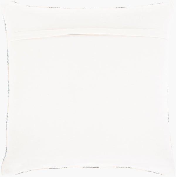 Surya Malcom 18"X18" Luxurious Cotton Accent Pillow - Stylish Home Decor, Easy Care, Elegant Comfort Blue Cotton,Cotton Mcm002-1818