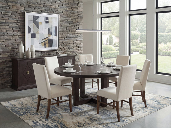 Hooker Furniture Driftwood Upholstered Dining Chair Solid Oak Distressed Finish Farmhouse Seat 6820-75512-85