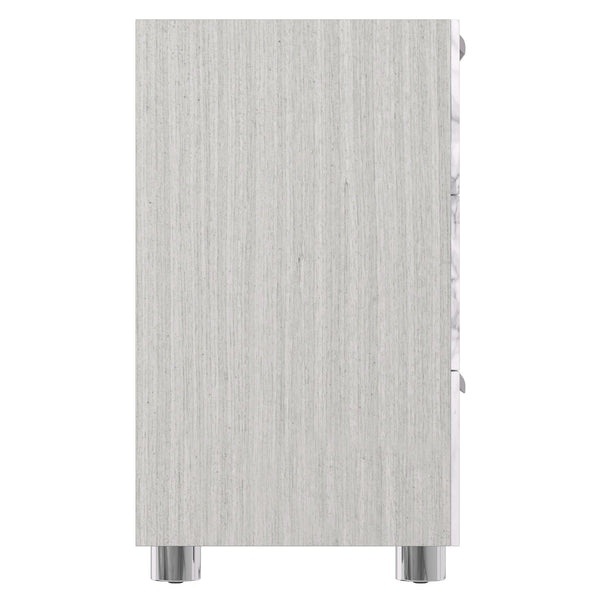 Bernhardt Bernhardt Stratum Dresser With Arabescato Stone Fronts, 8 Soft‑Close Drawers, Mist Wood Case, Polished Nickel Accents 325050