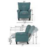 Christopher Knight Home® - Noble House - Thalia Traditional Dark Teal Fabric Recliner